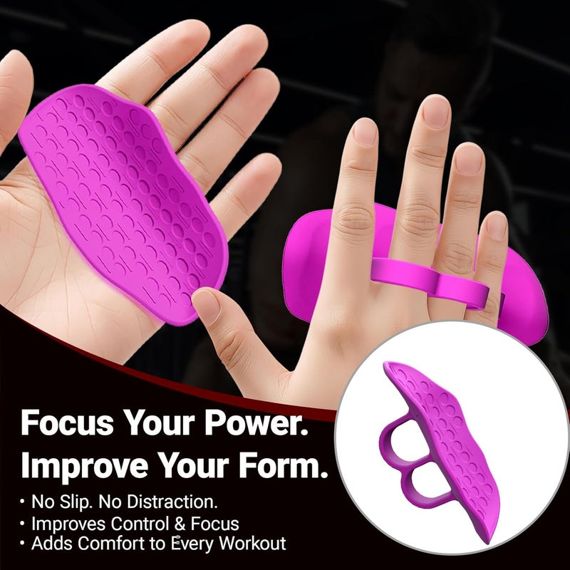 Harqa Anti‑Slip Workout Grips – Ergonomic Rubber Palm Protector for Weight Lifting, Deadlifts, Pull‑Ups, Crossfit – Two-Ring, No Sweaty Gym Grip Pads for Men & Women - Image 5